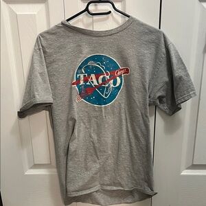 Gray Graphic T-Shirt with Space Design